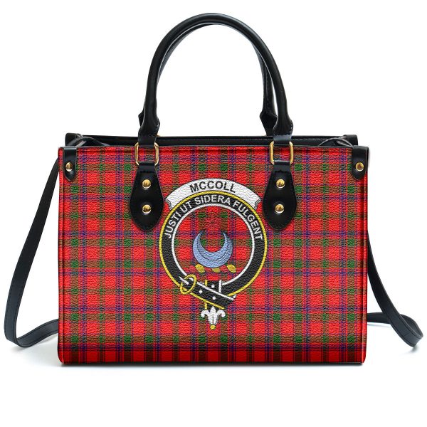 McColl Tartan Crest Leather Handbag Online now - Image 2