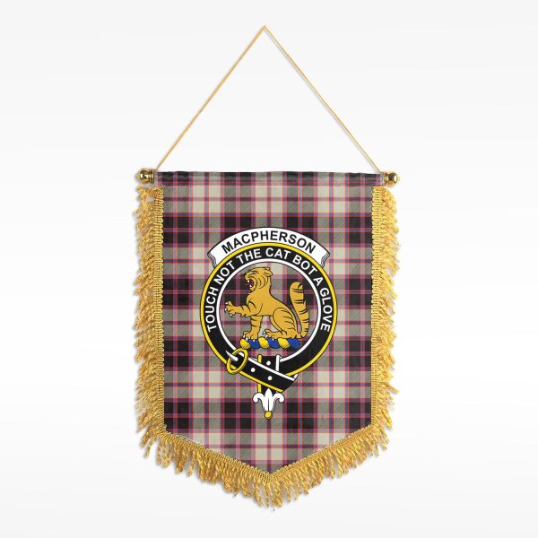 MacPherson Hunting Ancient Tartan Crest Wall Hanging Banner For Cheap