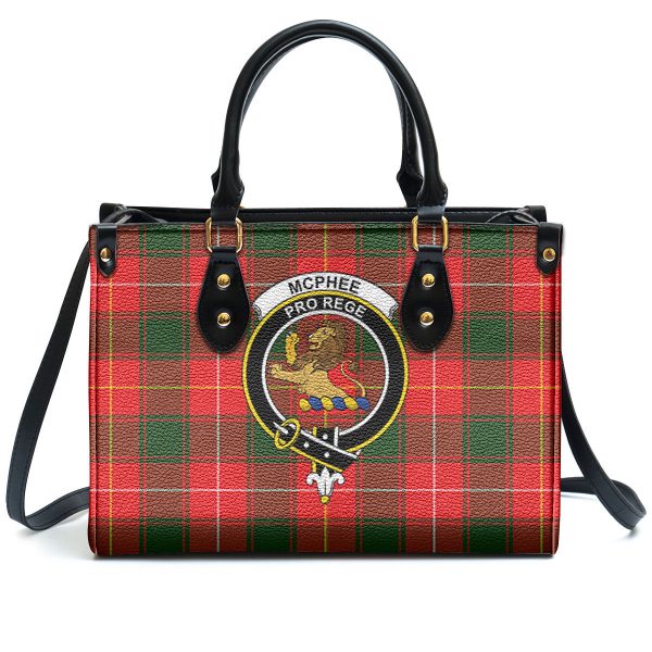 McPhee Tartan Crest Leather Handbag Discount - Image 2