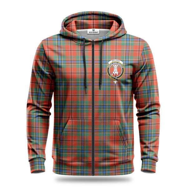 McLean of Duart Ancient Tartan Crest Hoodie For Cheap - Image 3