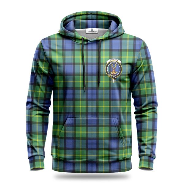 Gordon Old Ancient Tartan Crest Hoodie Sale - Image 2