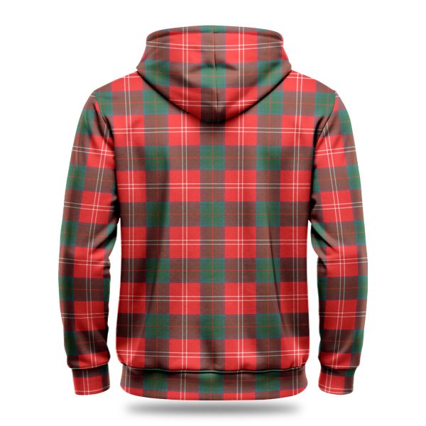 Chisholm Modern Tartan Crest Hoodie Online Hot Sale - Image 4