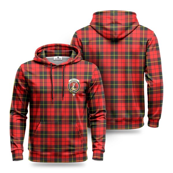 Wallace Hunting Red Tartan Crest Hoodie Online now