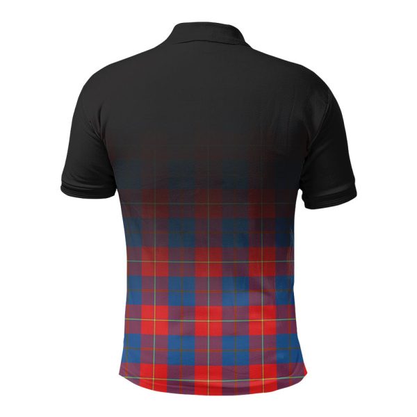 Blane Tartan Crest Polo Shirt - Thistle Black Style For Discount - Image 2