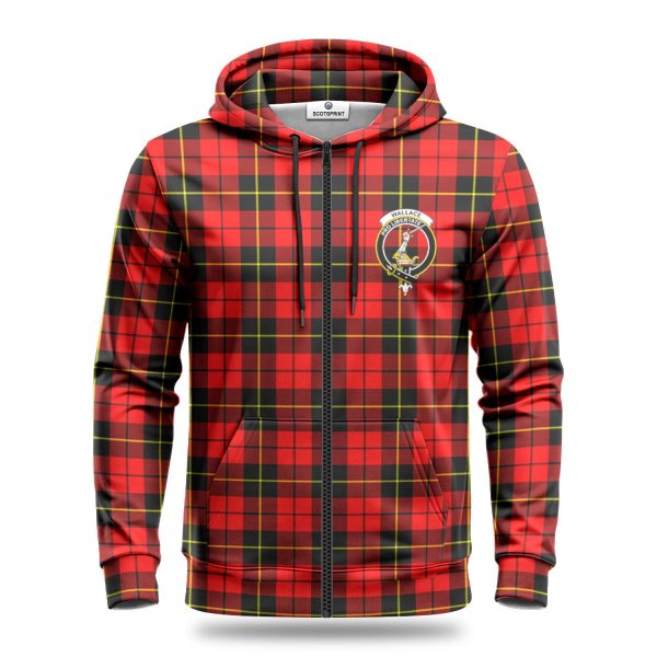 Wallace Hunting Red Tartan Crest Hoodie Online now - Image 3