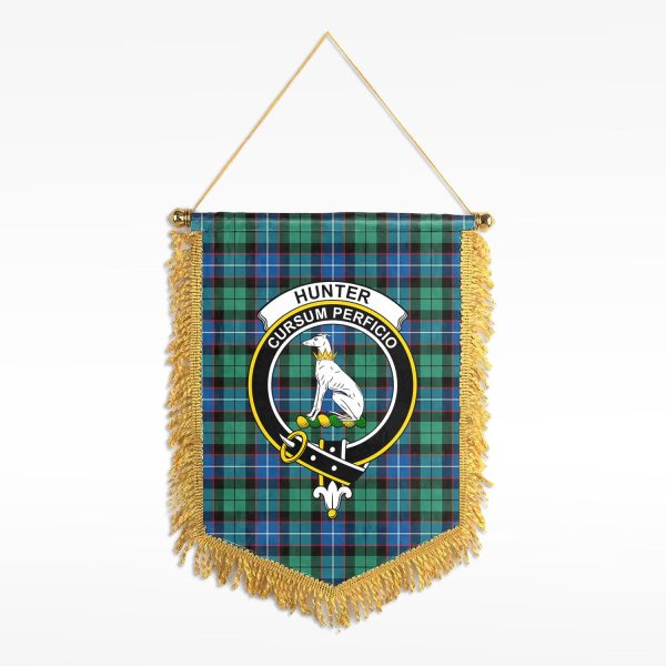 Hunter Ancient Tartan Crest Wall Hanging Banner Sale