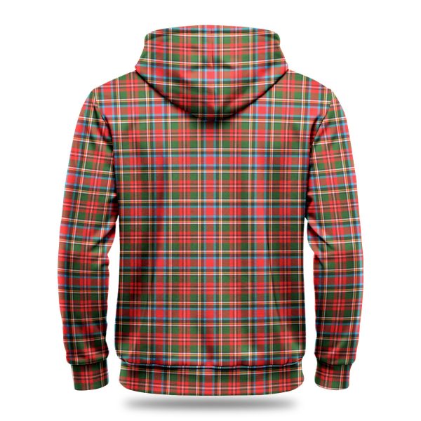Stewart Royal Tartan Crest Hoodie Online Hot Sale - Image 4
