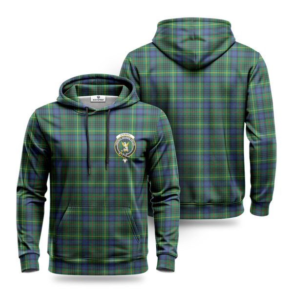 Stewart Hunting Modern Tartan Crest Hoodie on Sale