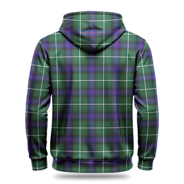 MacDonald of the Isles Hunting Modern Tartan Crest Hoodie For Discount - Image 4