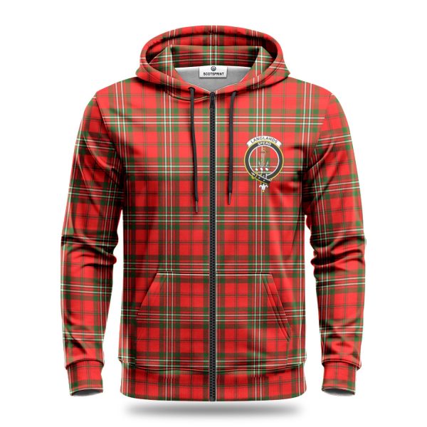 Langlands Tartan Crest Hoodie For Cheap - Image 3