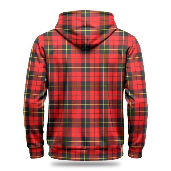 Wallace Hunting Red Tartan Crest Hoodie Online now - Image 4