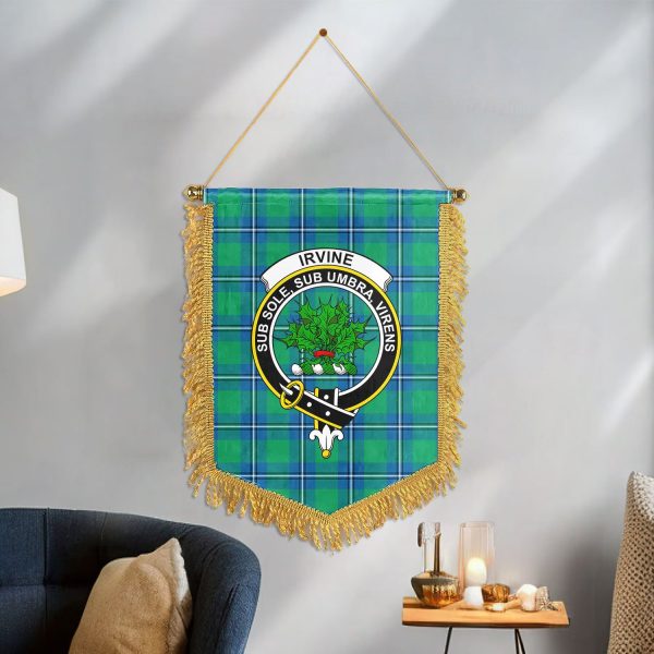 Irvine Ancient Tartan Crest Wall Hanging Banner Cheap - Image 3