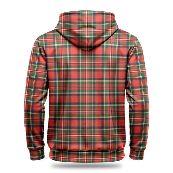 Stewart Royal Modern Tartan Crest Hoodie Online now - Image 4