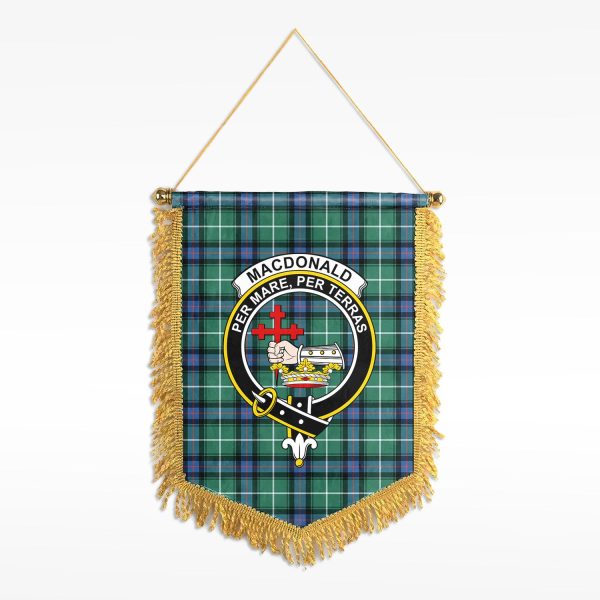MacDonald of the Isles Hunting Ancient Tartan Crest Wall Hanging Banner on Sale