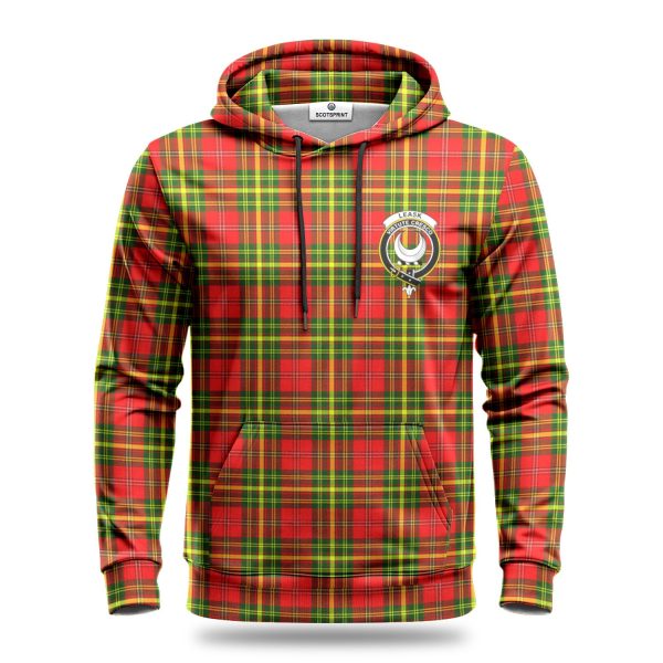 Leask Tartan Crest Hoodie Hot on Sale - Image 2