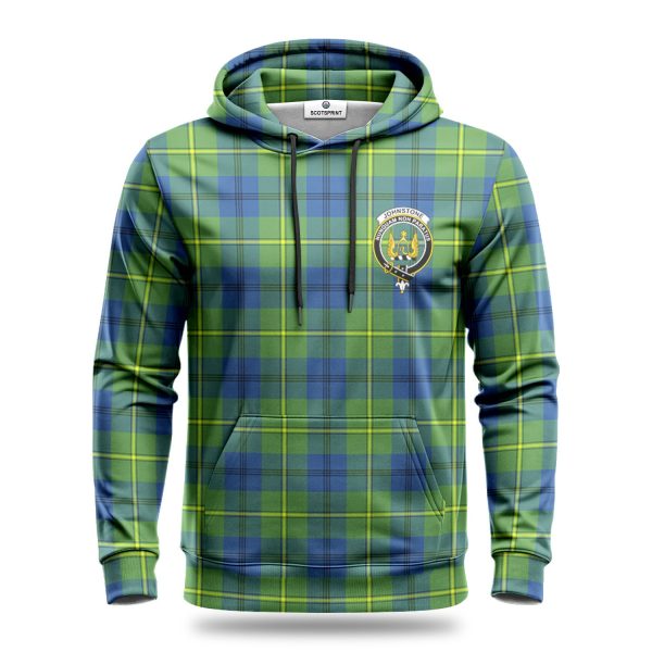 Johnstone Ancient Tartan Crest Hoodie Hot on Sale - Image 2