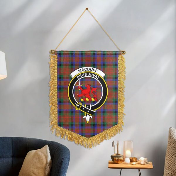 MacDuff Hunting Modern Tartan Crest Wall Hanging Banner Hot on Sale - Image 3