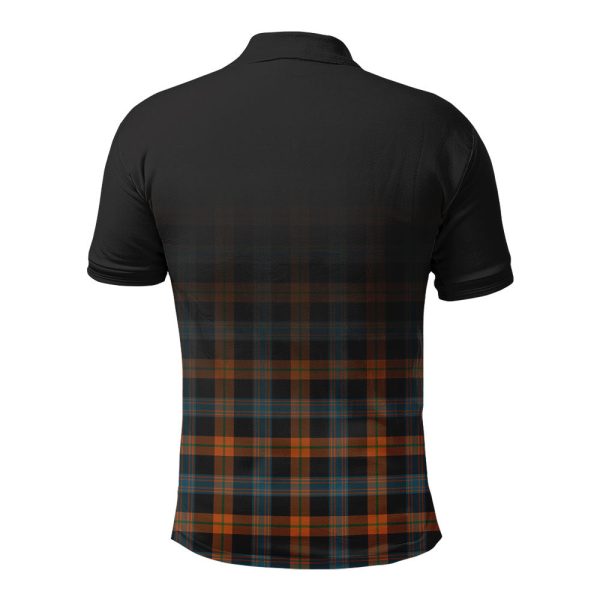 Broun Ancient Tartan Crest Polo Shirt - Thistle Black Style Hot on Sale - Image 2