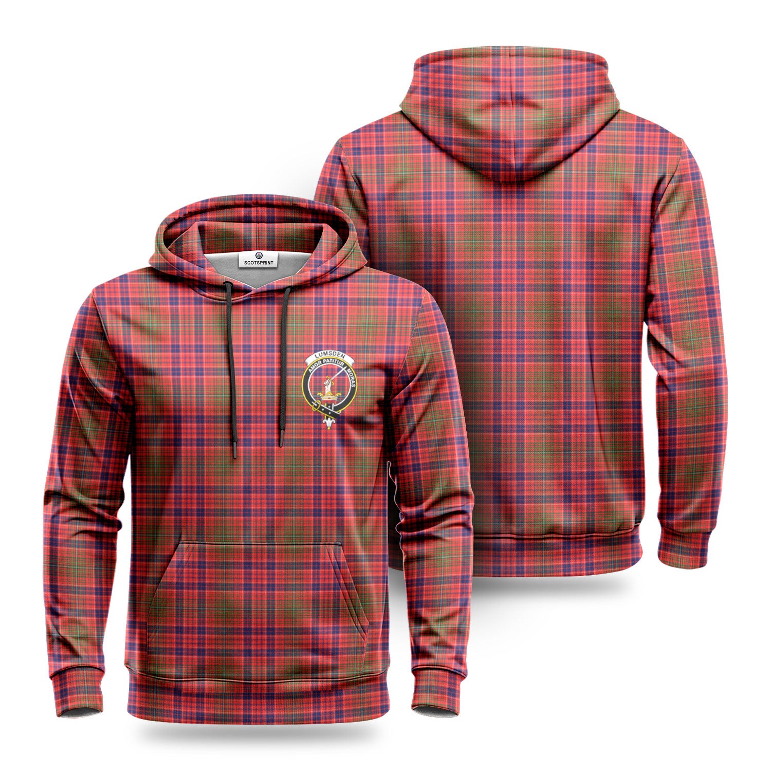 Lumsden Modern Tartan Crest Hoodie Supply