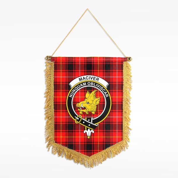 MacIver Modern Tartan Crest Wall Hanging Banner Online now