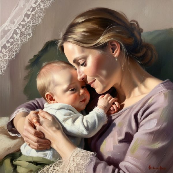 A Portrait Illustrating Maternal Affection Sale